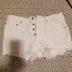 Levi's white shorts